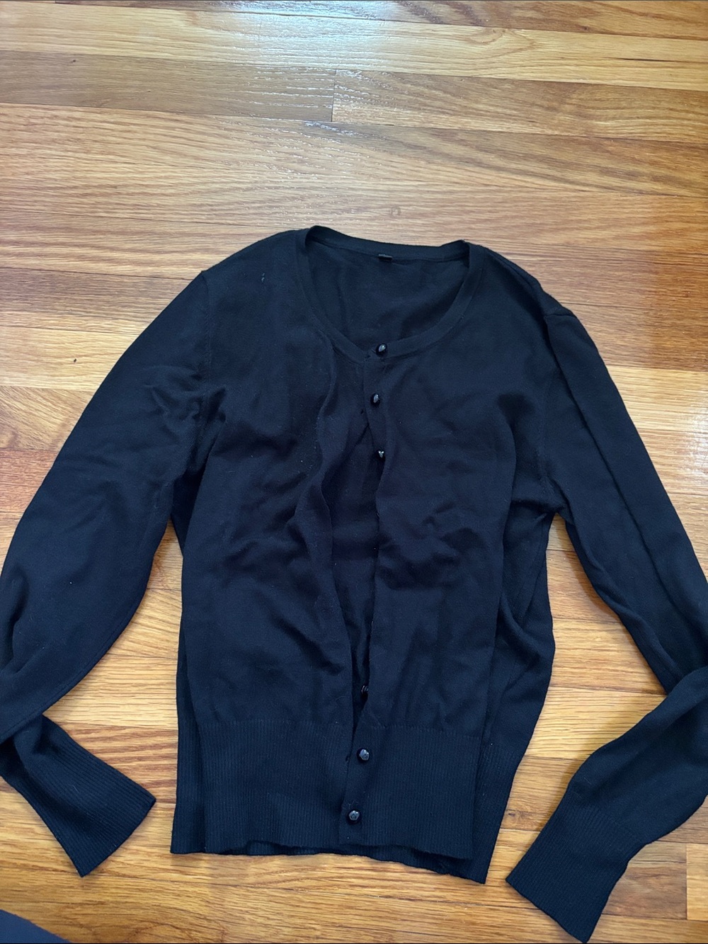 Classic Black Women's Button-Front Sweater - Brand Unspecified